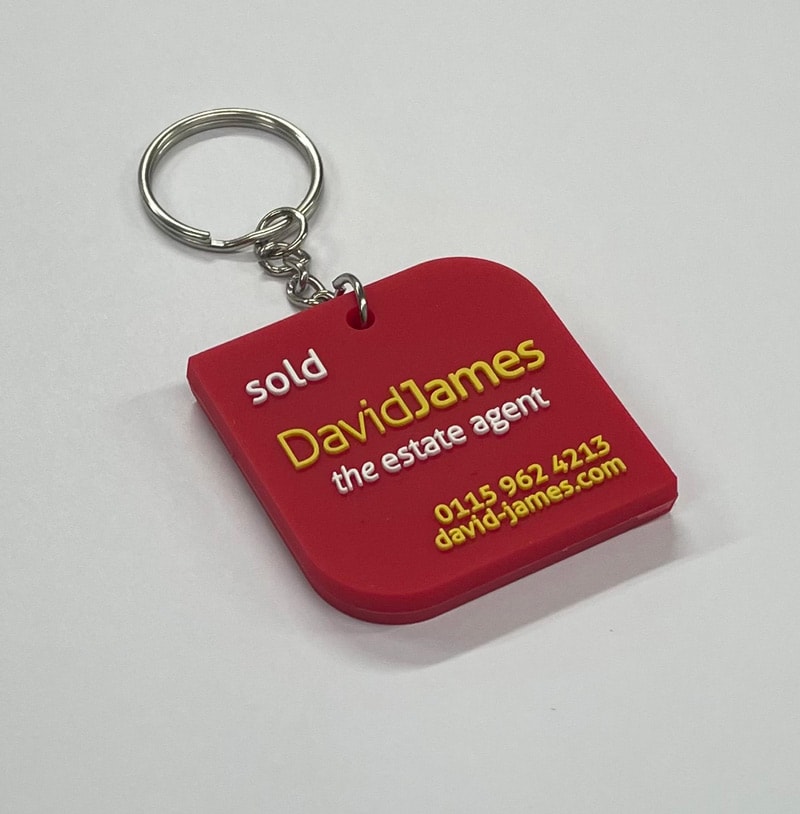 photo of David James rubberised keyring