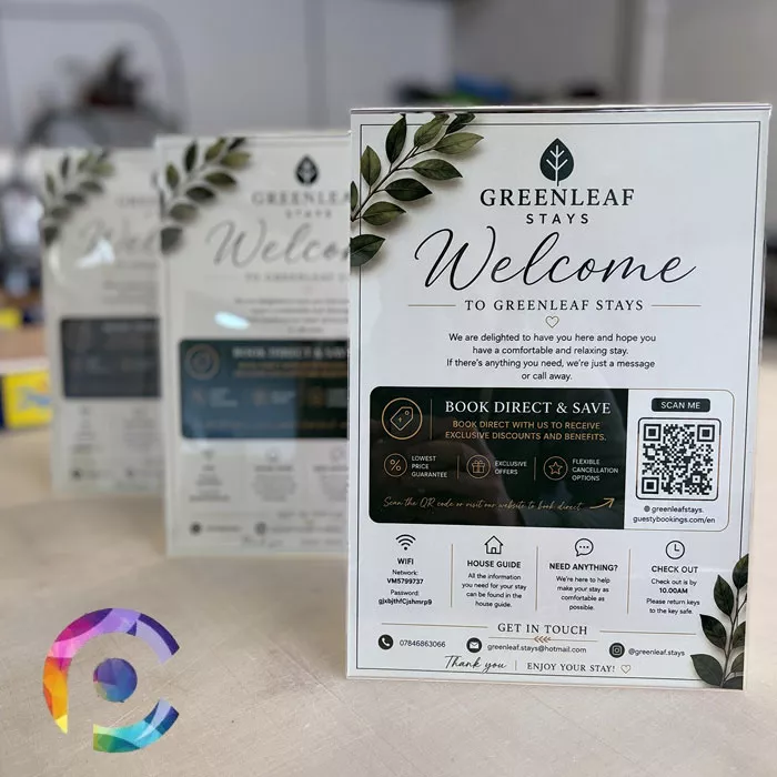 Greenleaf Stays A4 Point of Sale